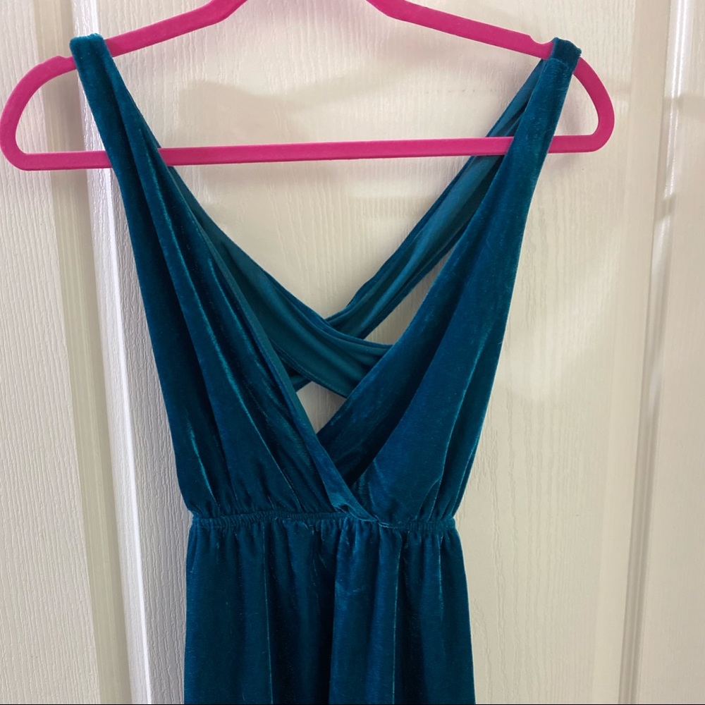 Velvet teal dress